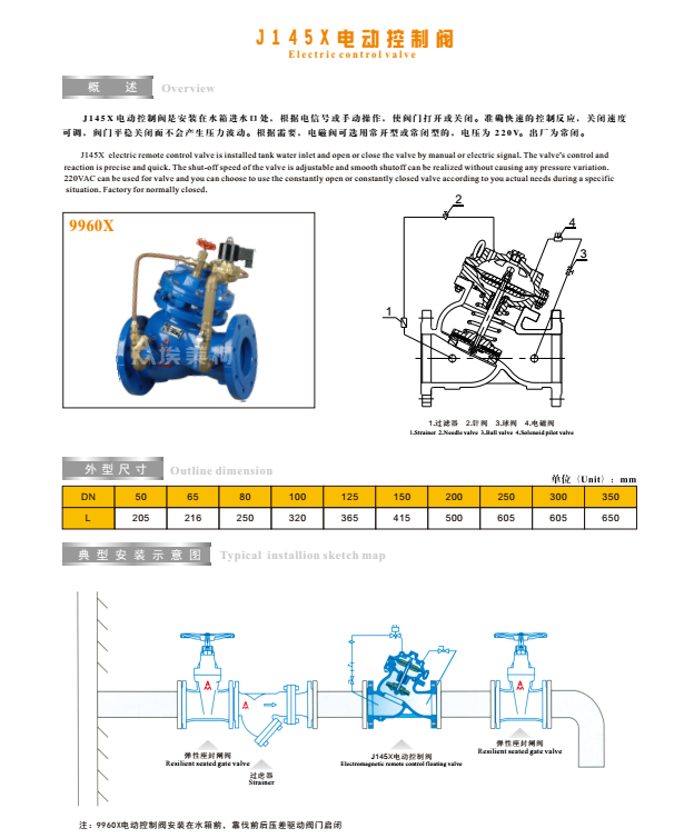 埃美柯電動(dòng)控制閥參數(shù)圖