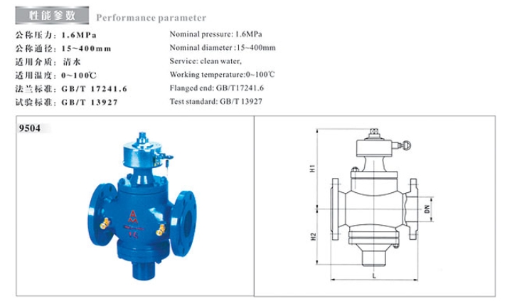 埃美柯自力式(流量)平衡閥9504性能參數(shù)